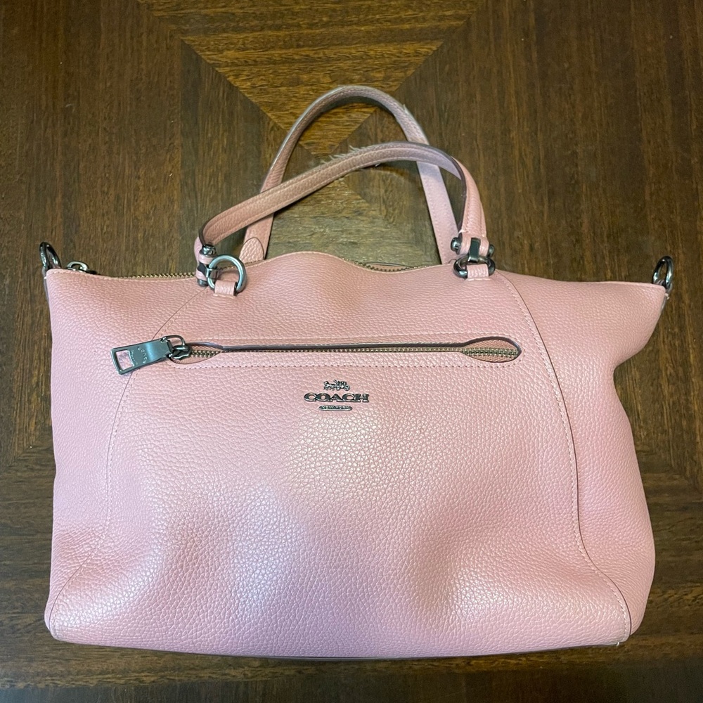 Coach Pink Shoulder Bag with Classic Design